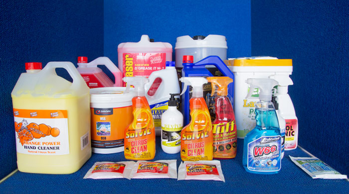 Range of Cleaning Products and Degreasers for sale at Gippsland Bearing Supplies